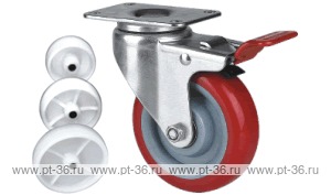Колесо поворотное с площадкой Lema ED2-TPA-75-90-B4